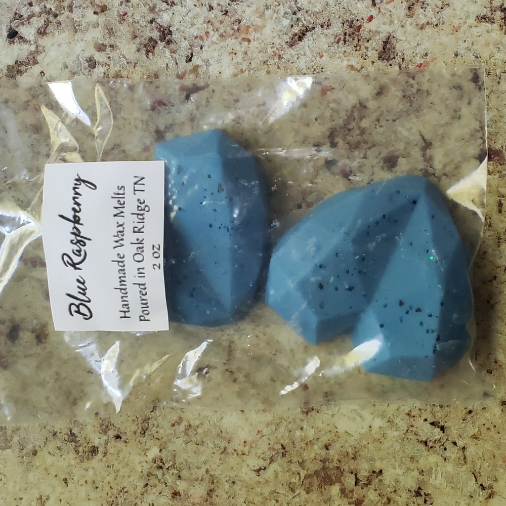 Blue Raspberry Wax Melts 2 Geo Hearts
